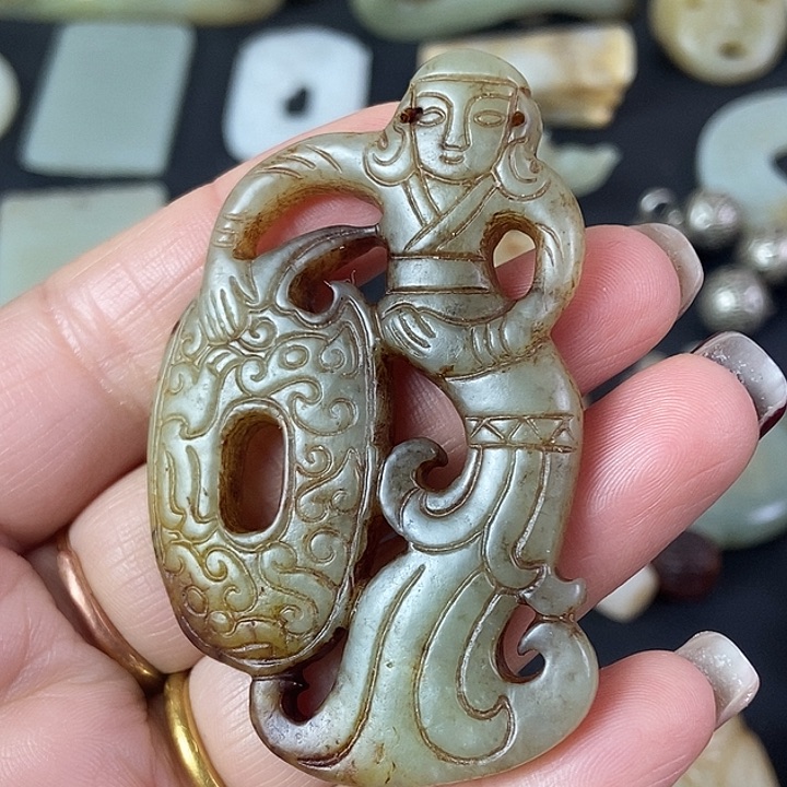 和田玉（糖玉）挂件未镶嵌