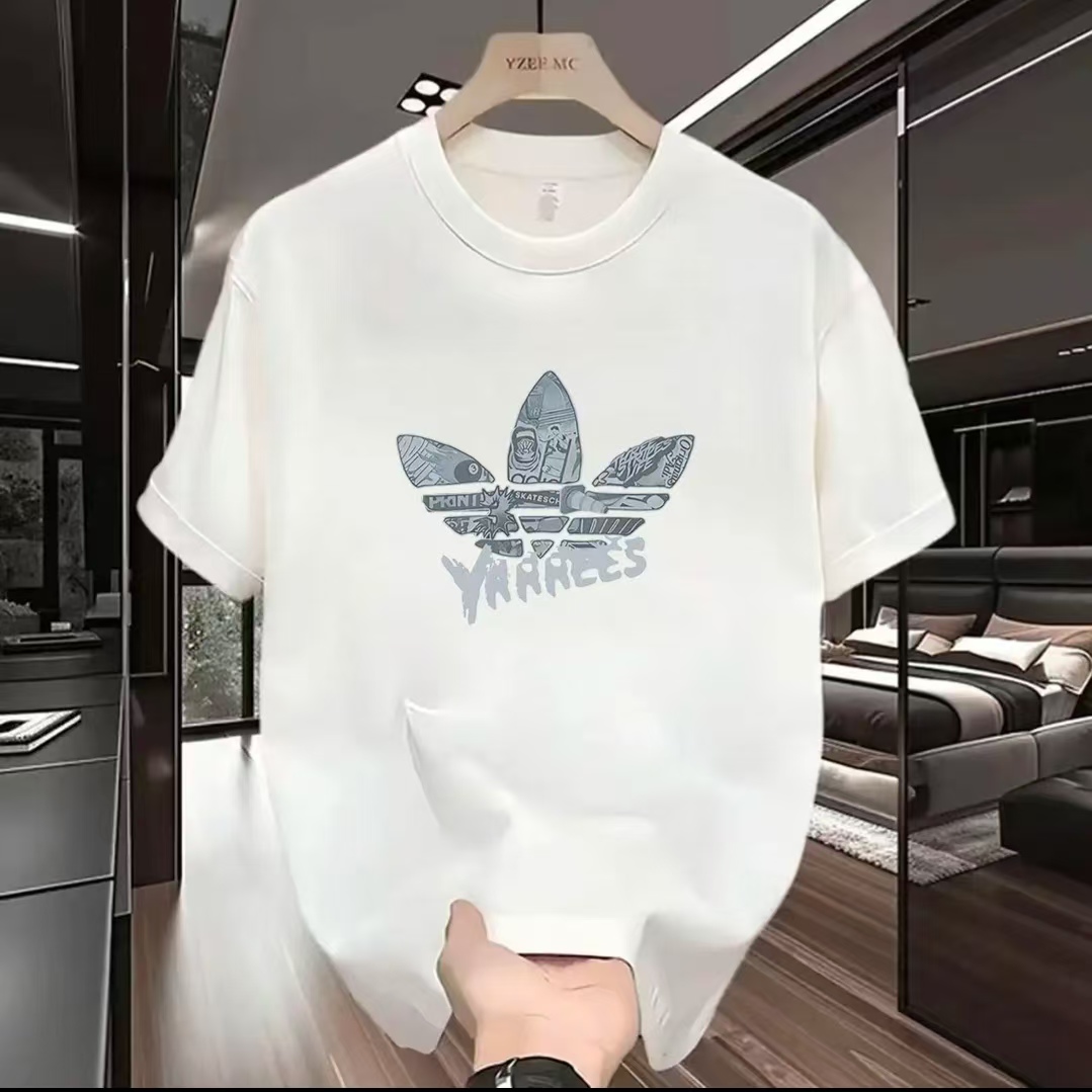 短袖通用男士T恤男士t恤休闲百搭春夏潮流夏季简约宽松韩版情侣