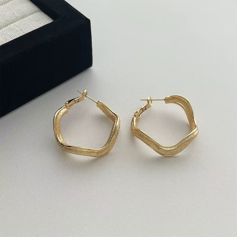 铜合金耳饰 女几何图案耳环耳饰百搭ins素款N3922A1