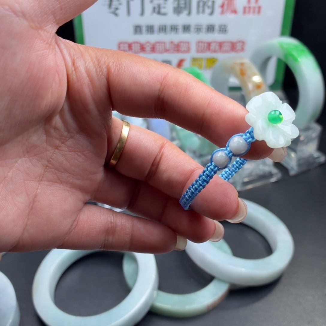 F***a翡翠未镶嵌手链天然翡翠手串