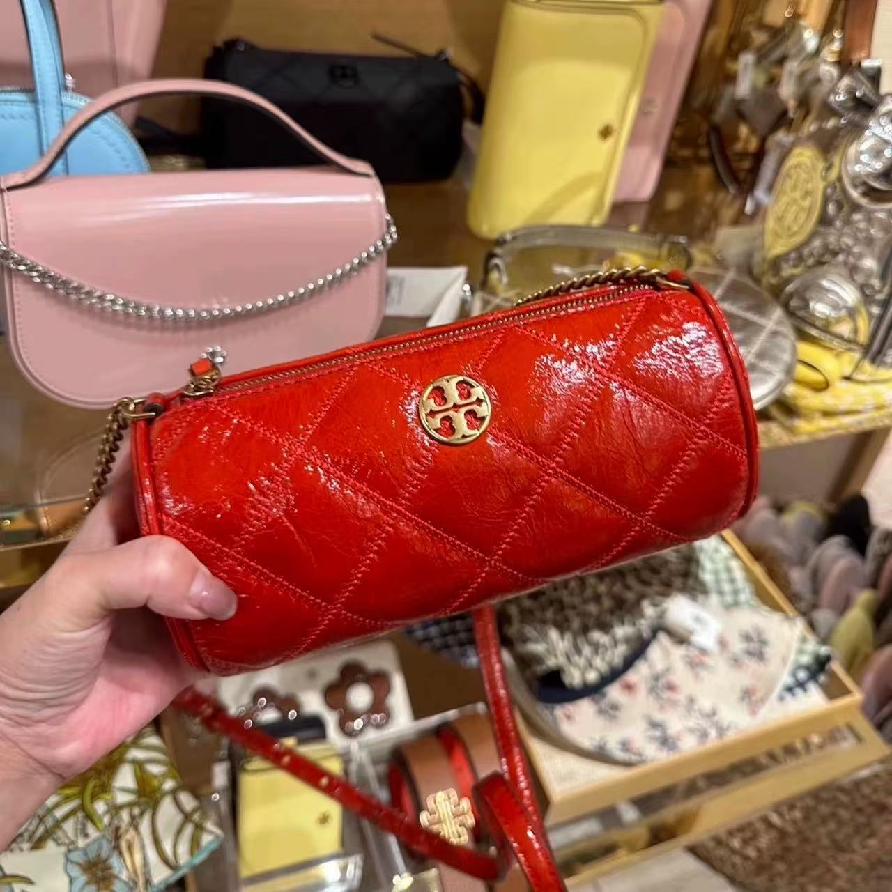 ToryBurch/汤丽柏琦 笔筒包 手提包 20*9*9
