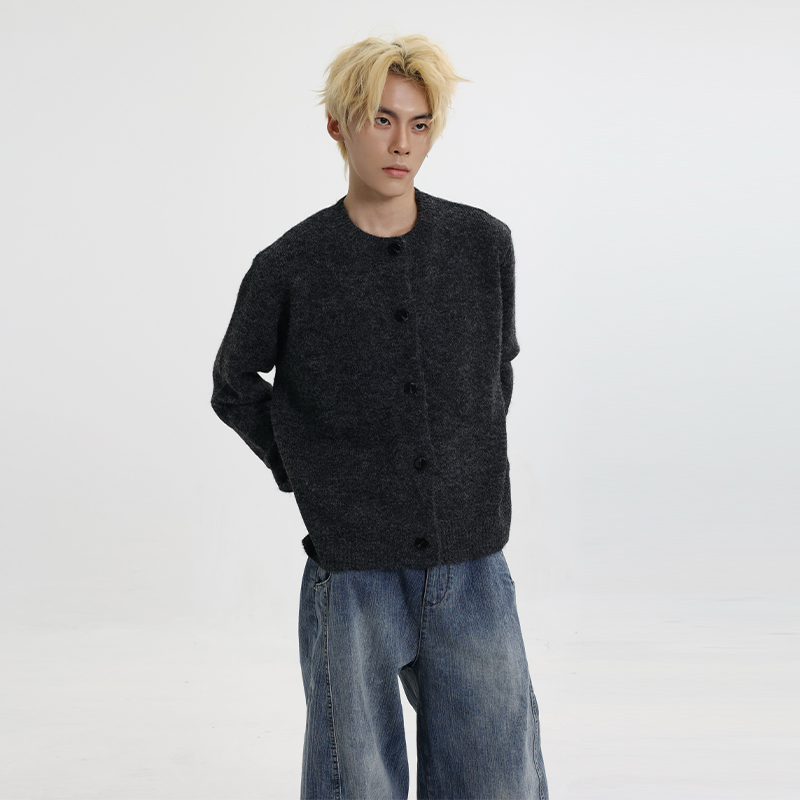 CDDR简约基础针织开衫外套cleanfit宽松休闲柔软舒适毛衣长袖上衣