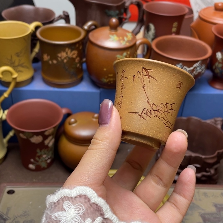 紫砂茶杯紫砂人主人杯