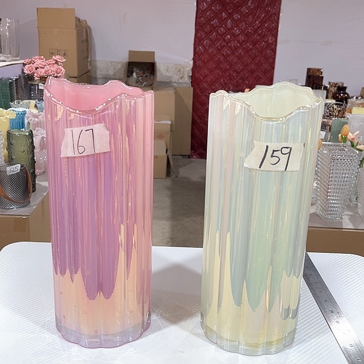 玻璃自选一个颜色备注 高30口12玻璃花瓶