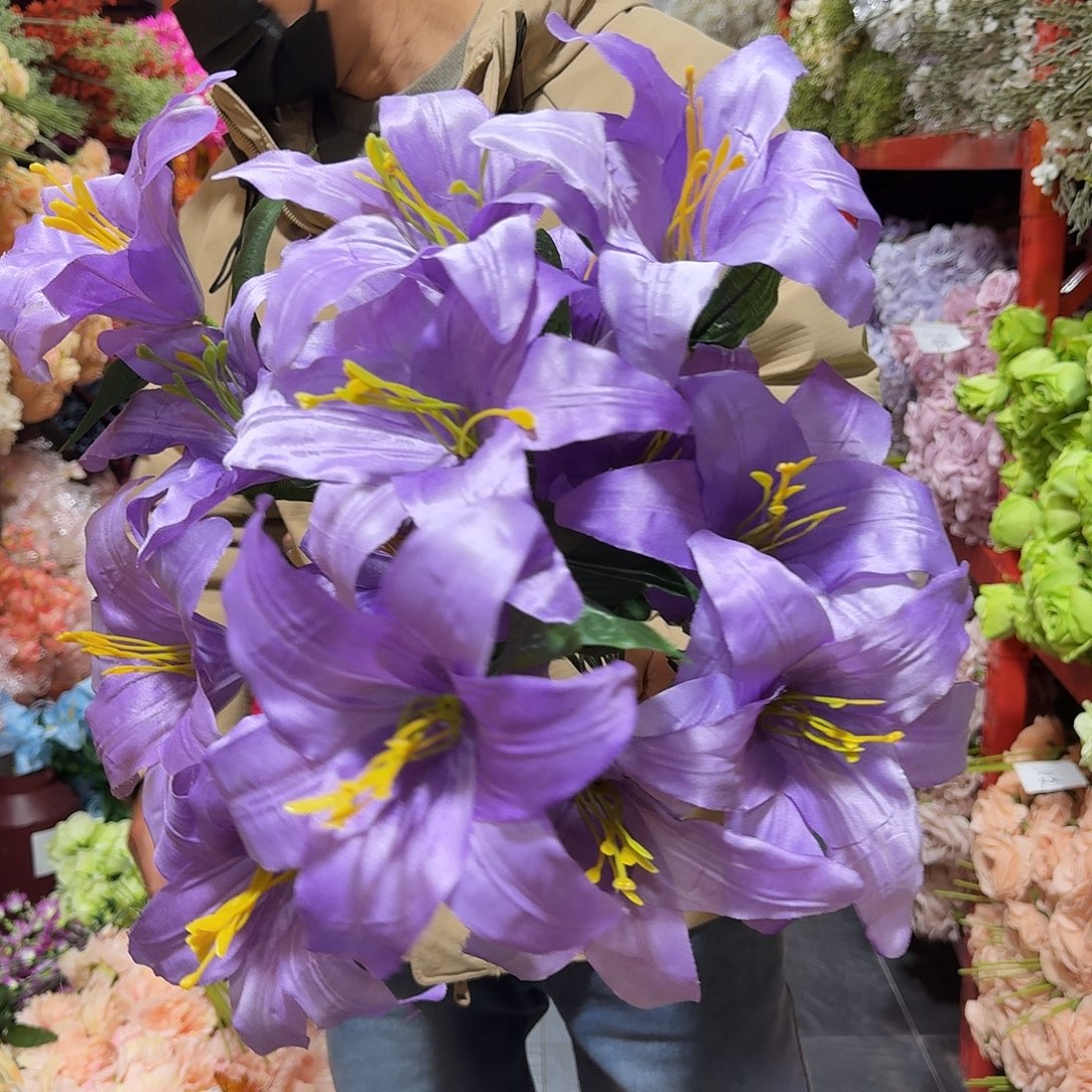 401号紫色百合24枝