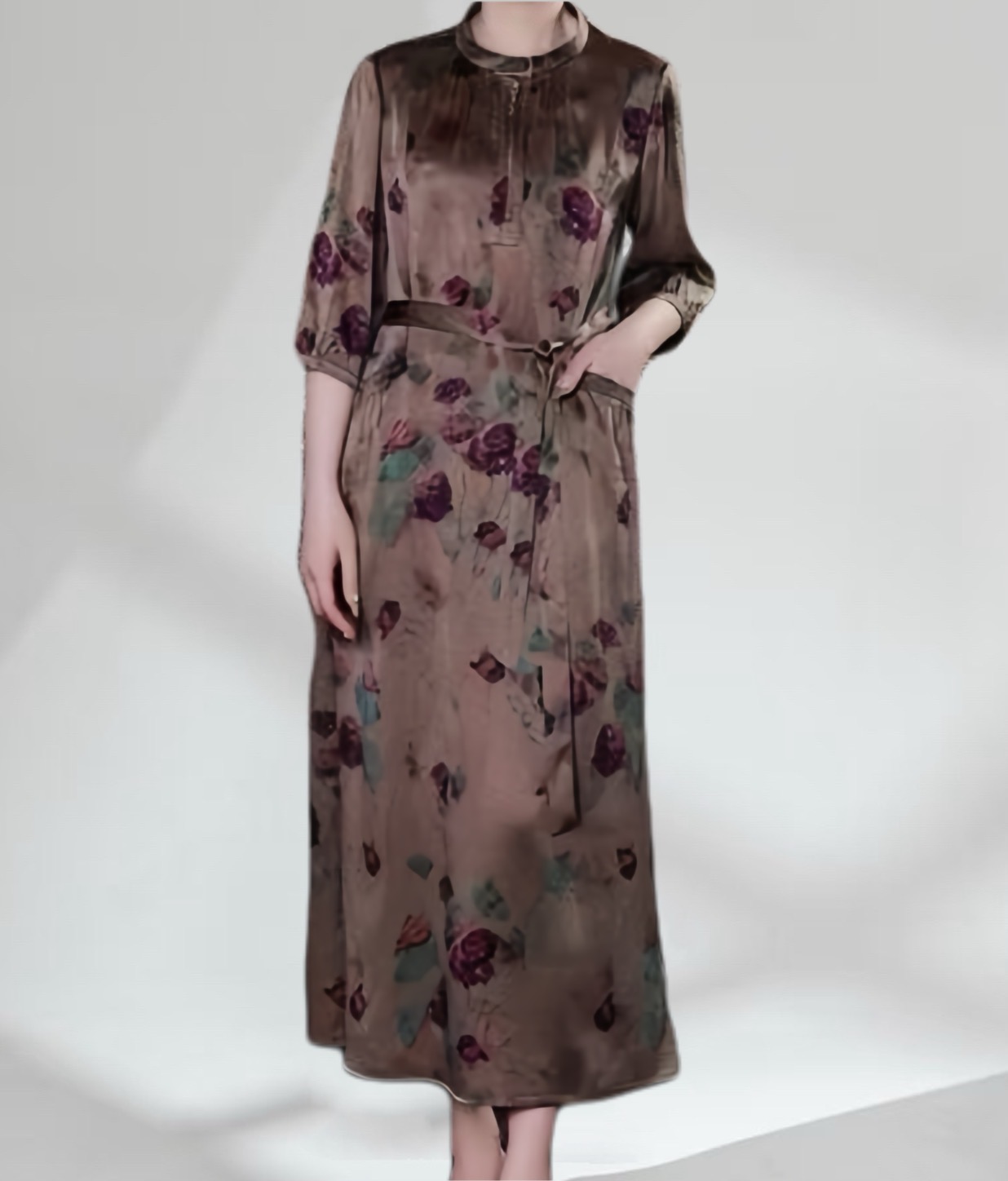 【奥兰多多&杨子家轻奢定制】简中式连衣裙7157