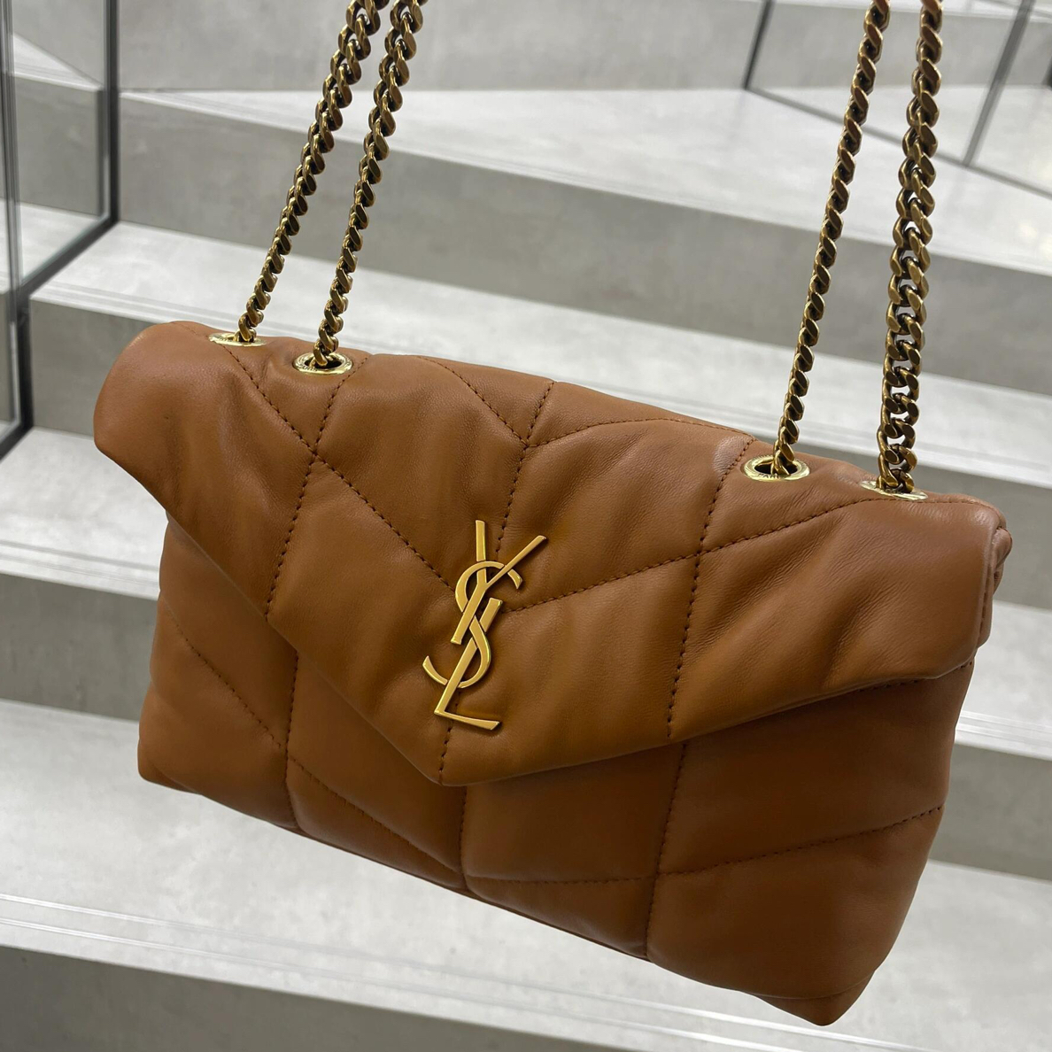 99新 YSL/圣罗兰 99新 YSL/圣罗兰 ysl云朵mini新款焦糖色/甄选