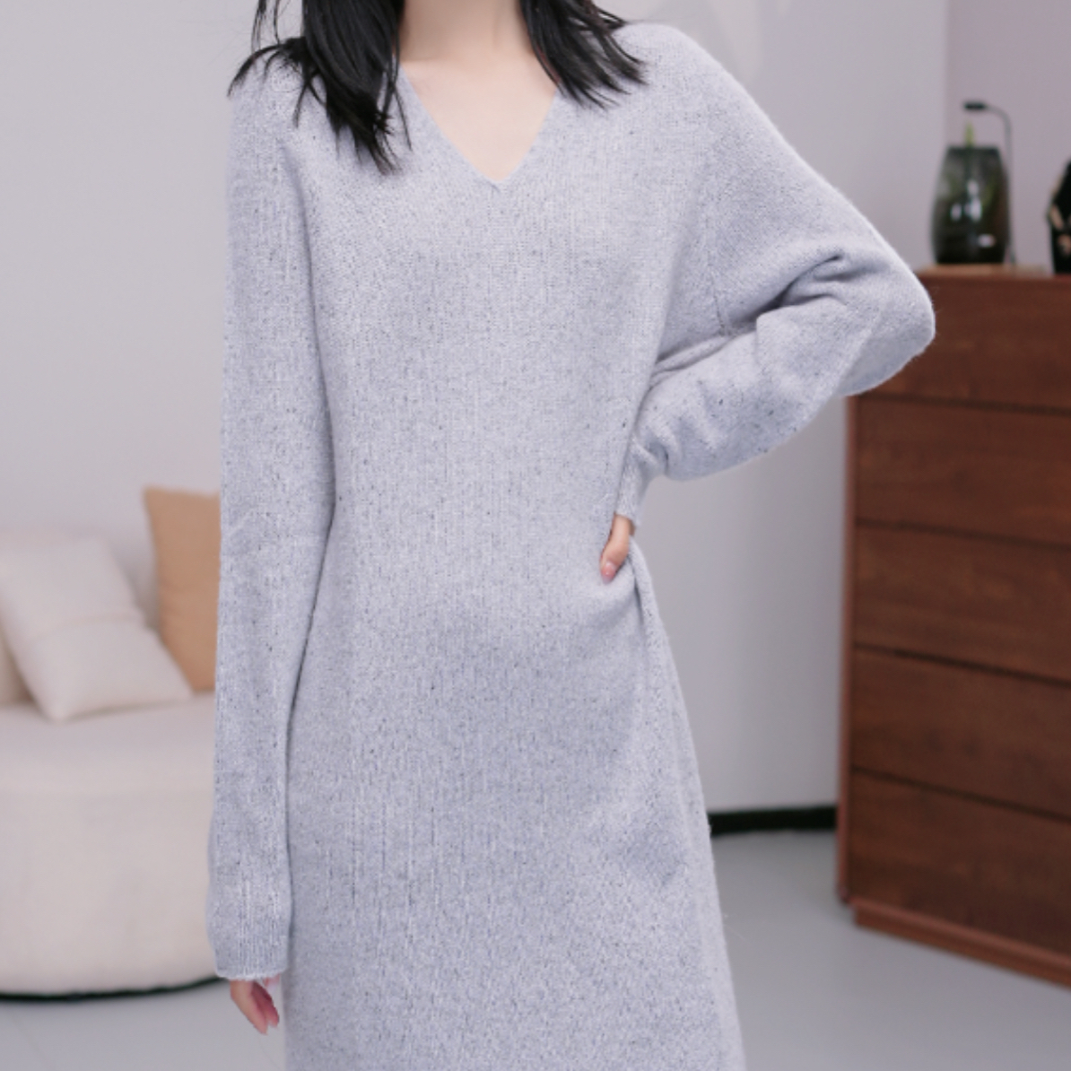 limil/丽米儿V领针织裙9599000