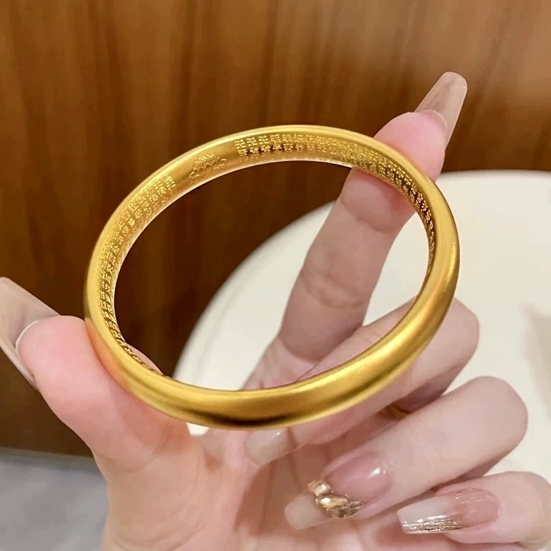 足银手镯 心经泥鳅背手镯首饰贵妃镯礼物送女友妈妈纯银手镯