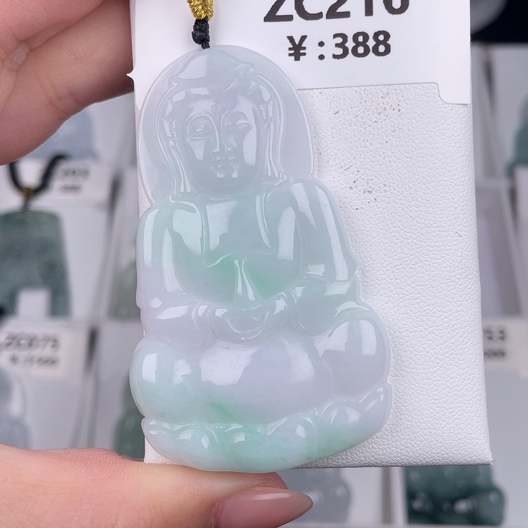 翡翠未镶嵌颈饰zc216