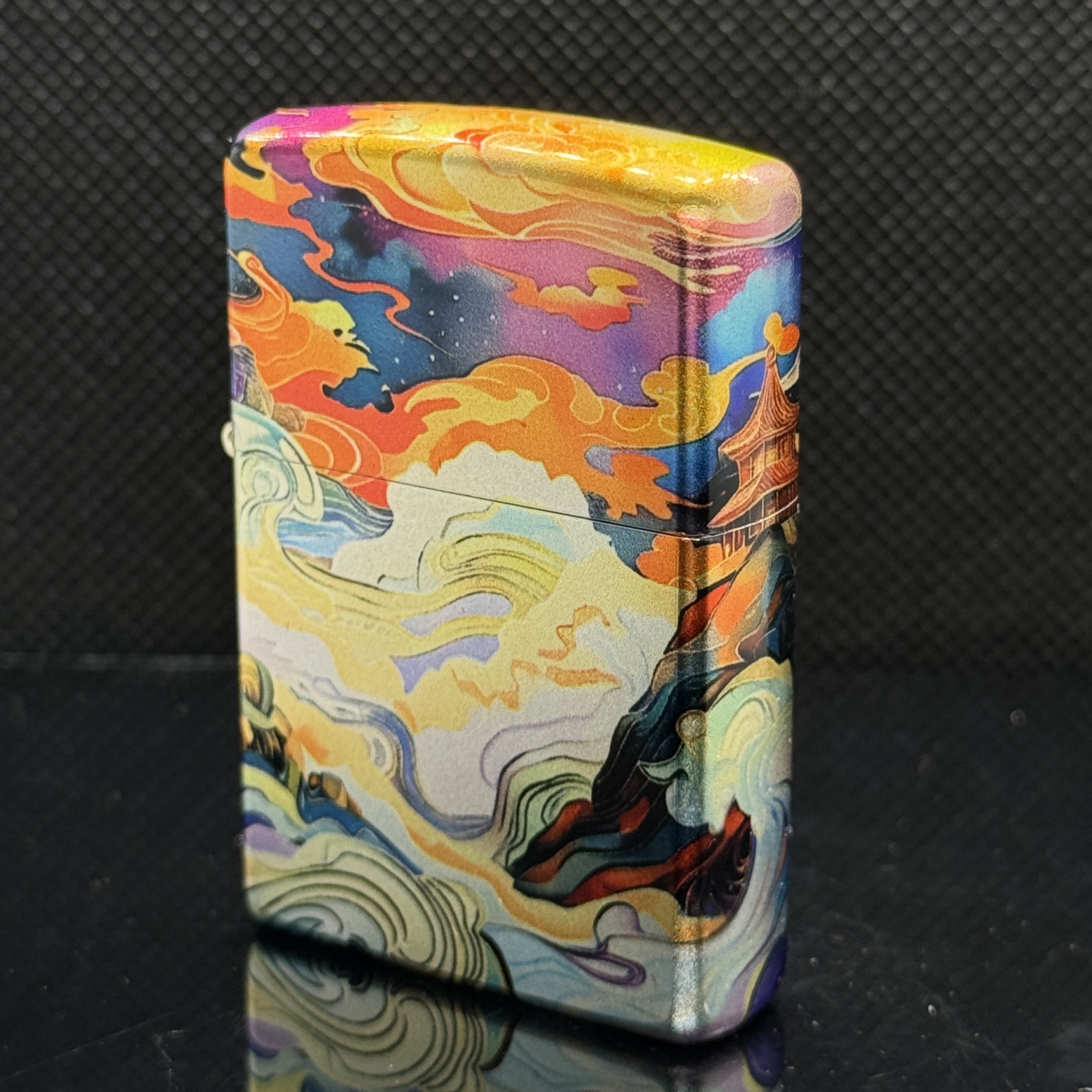 ZIPPO/之宝正品打火机 镀银彩绘云端商务生日送男朋友礼物