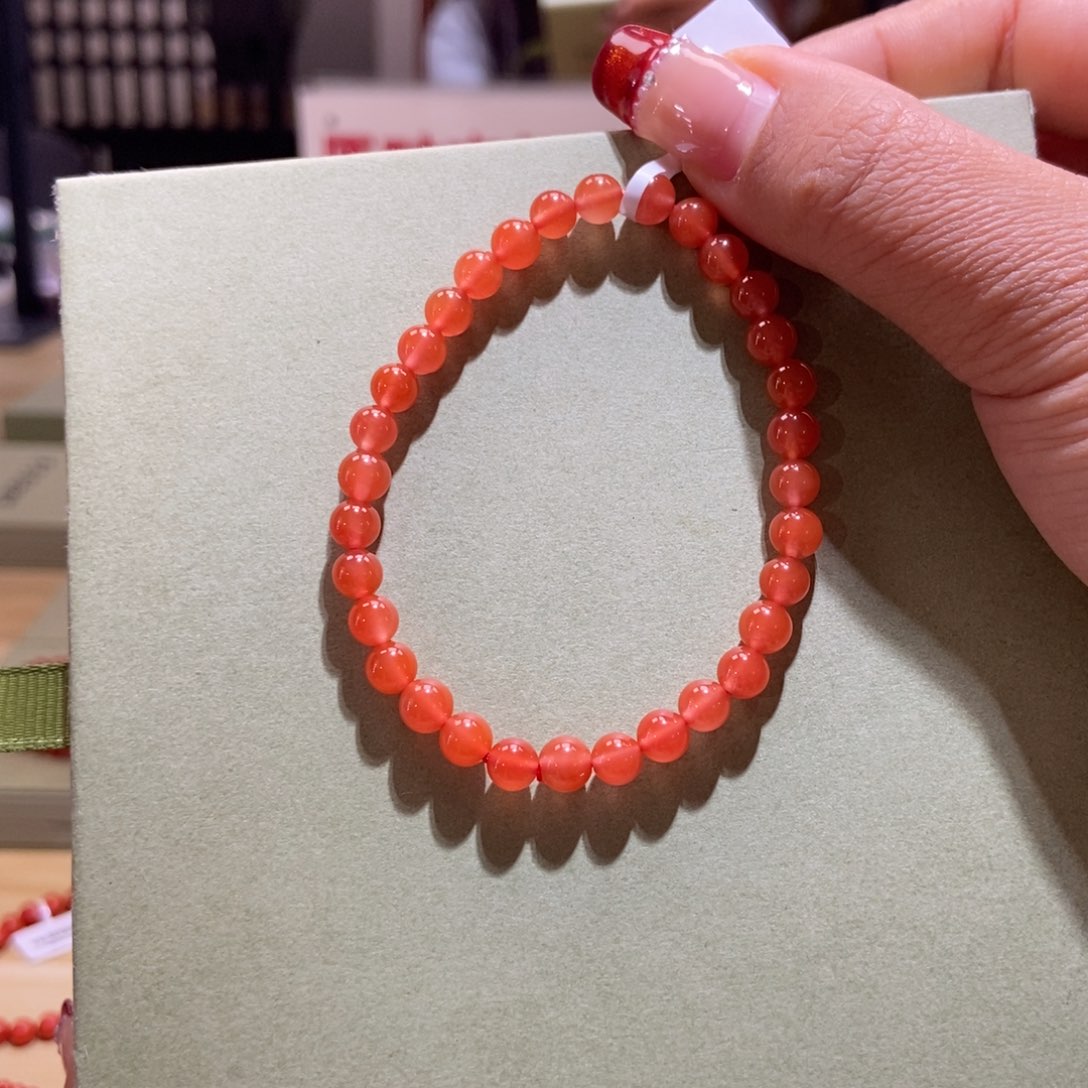 南红玛瑙5大+冰红单圈未镶嵌