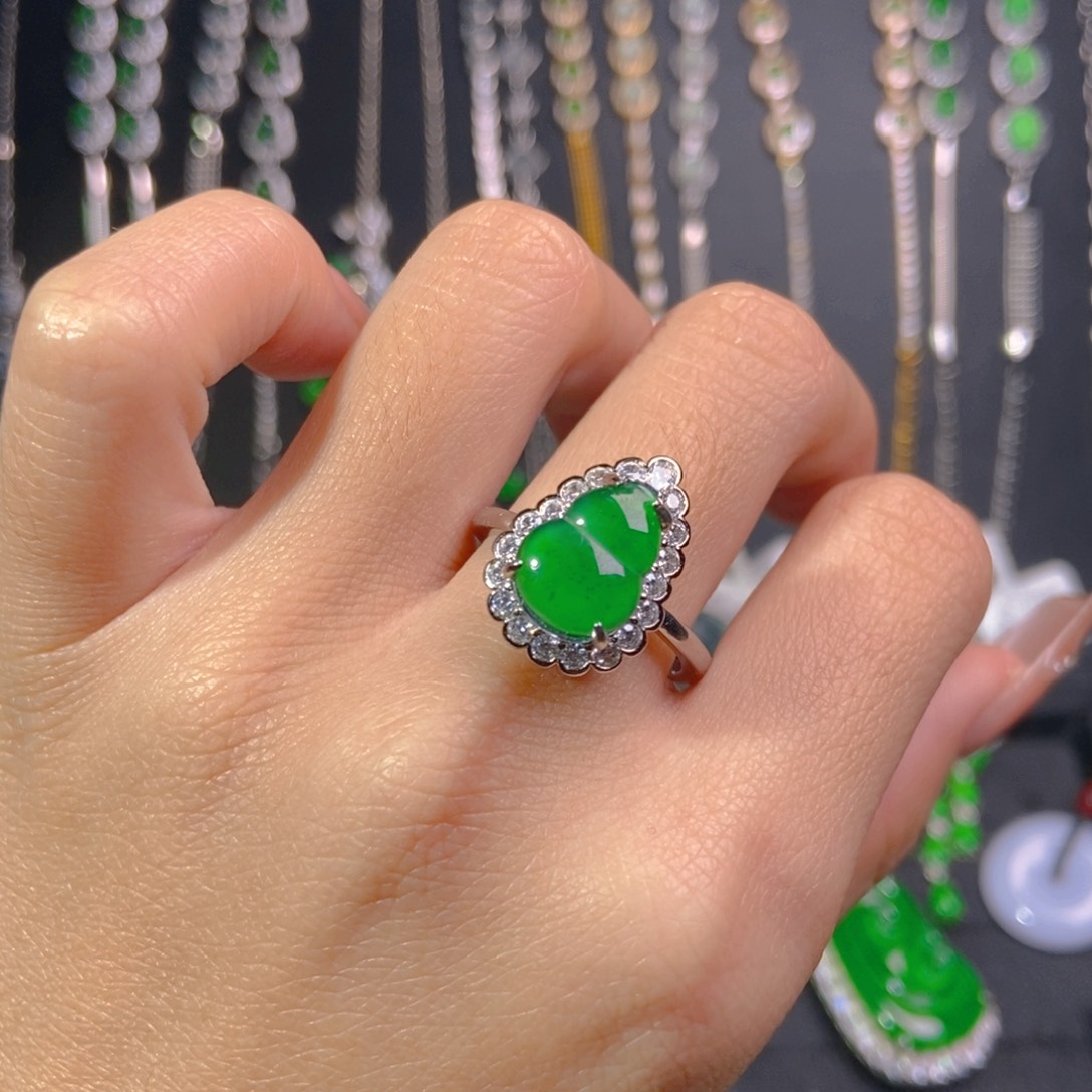 翡翠戒指未镶嵌天然翡翠A货84