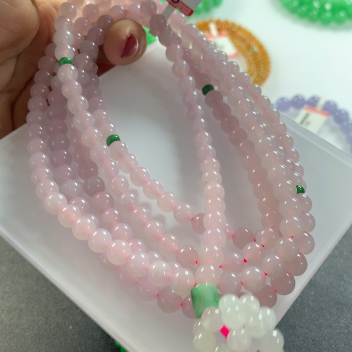 翡翠未镶嵌颈饰项链