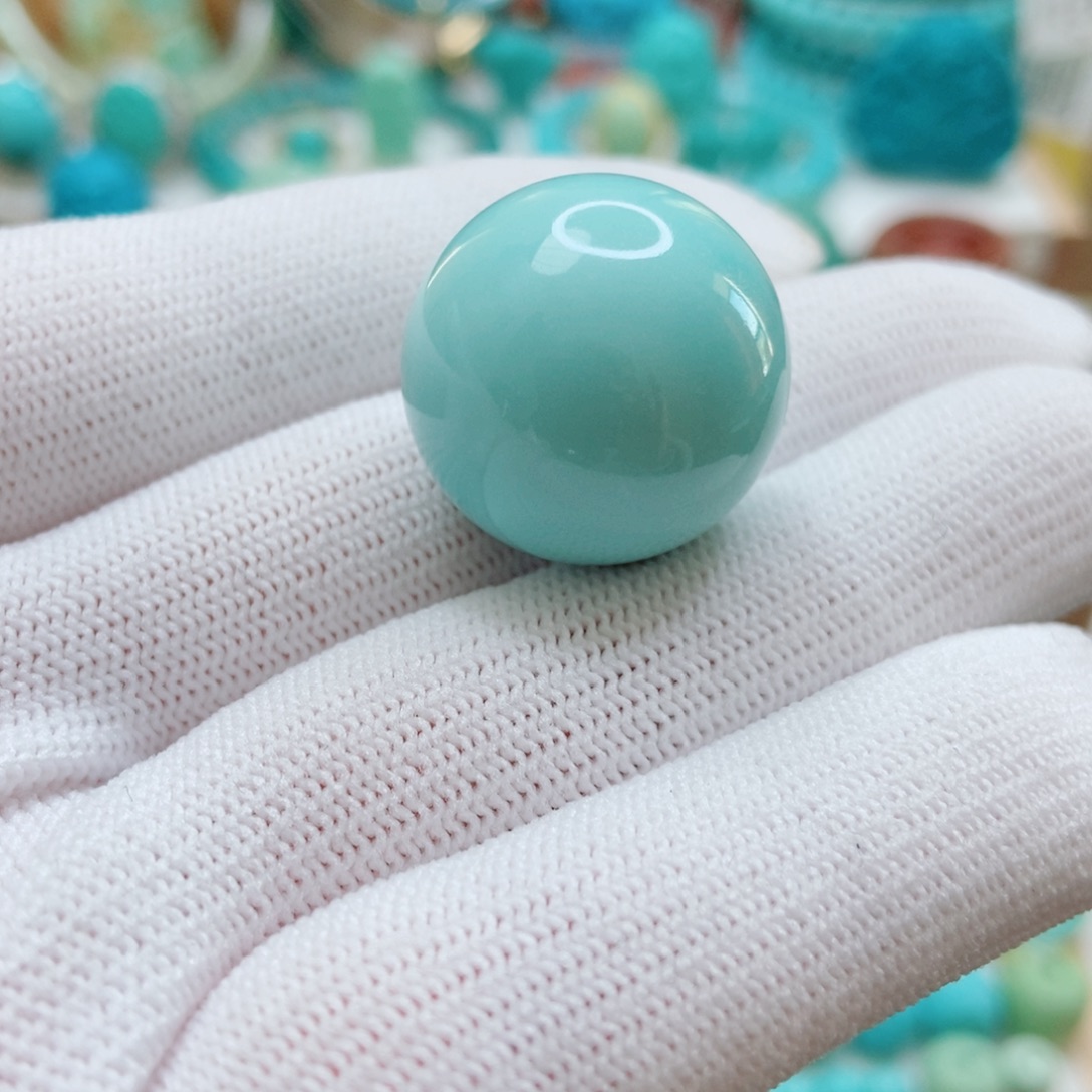 绿松石未镶嵌圆珠21.2m