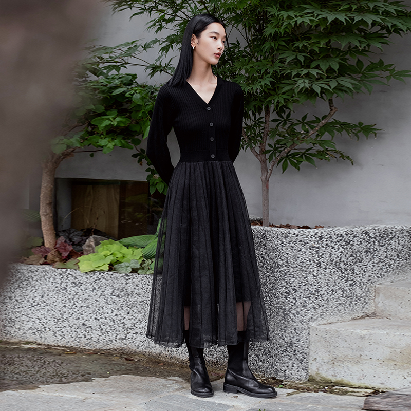 【王雪糕专属】播中式气质针织连衣裙 DDP4LD05271