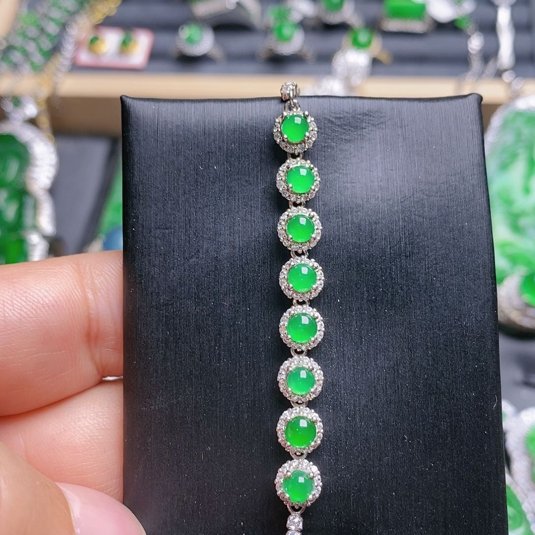 翡翠手链未镶嵌手链7