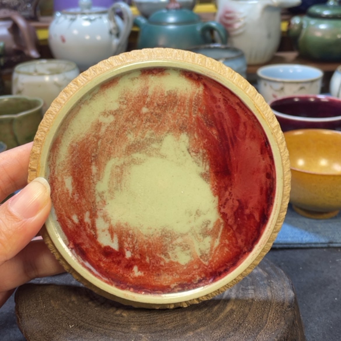 【闪购商品】摆件钧瓷手工壶承