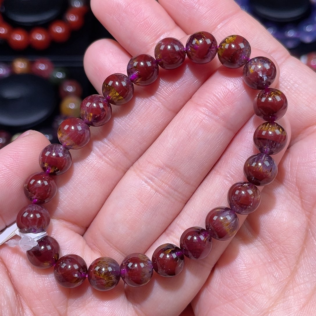 水晶极光手链A8.5未镶嵌观**语