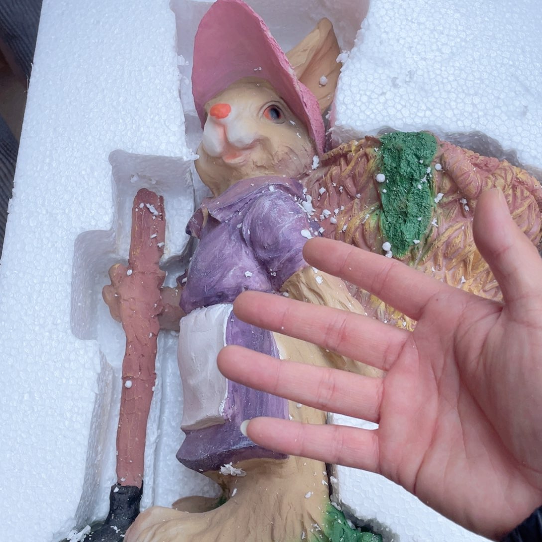 【闪购商品】树脂新款背篓兔盆