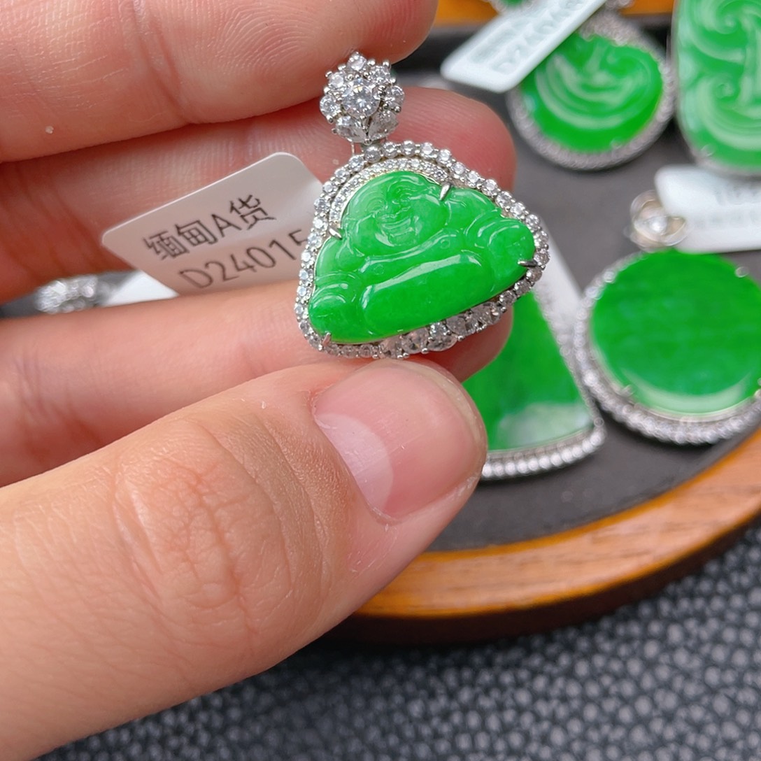 【闪购商品】翡翠吊坠(不含链)银S925镶嵌