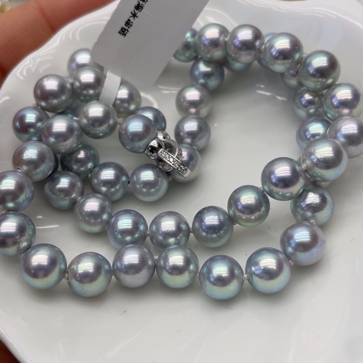 海水珍珠项链银S925镶嵌