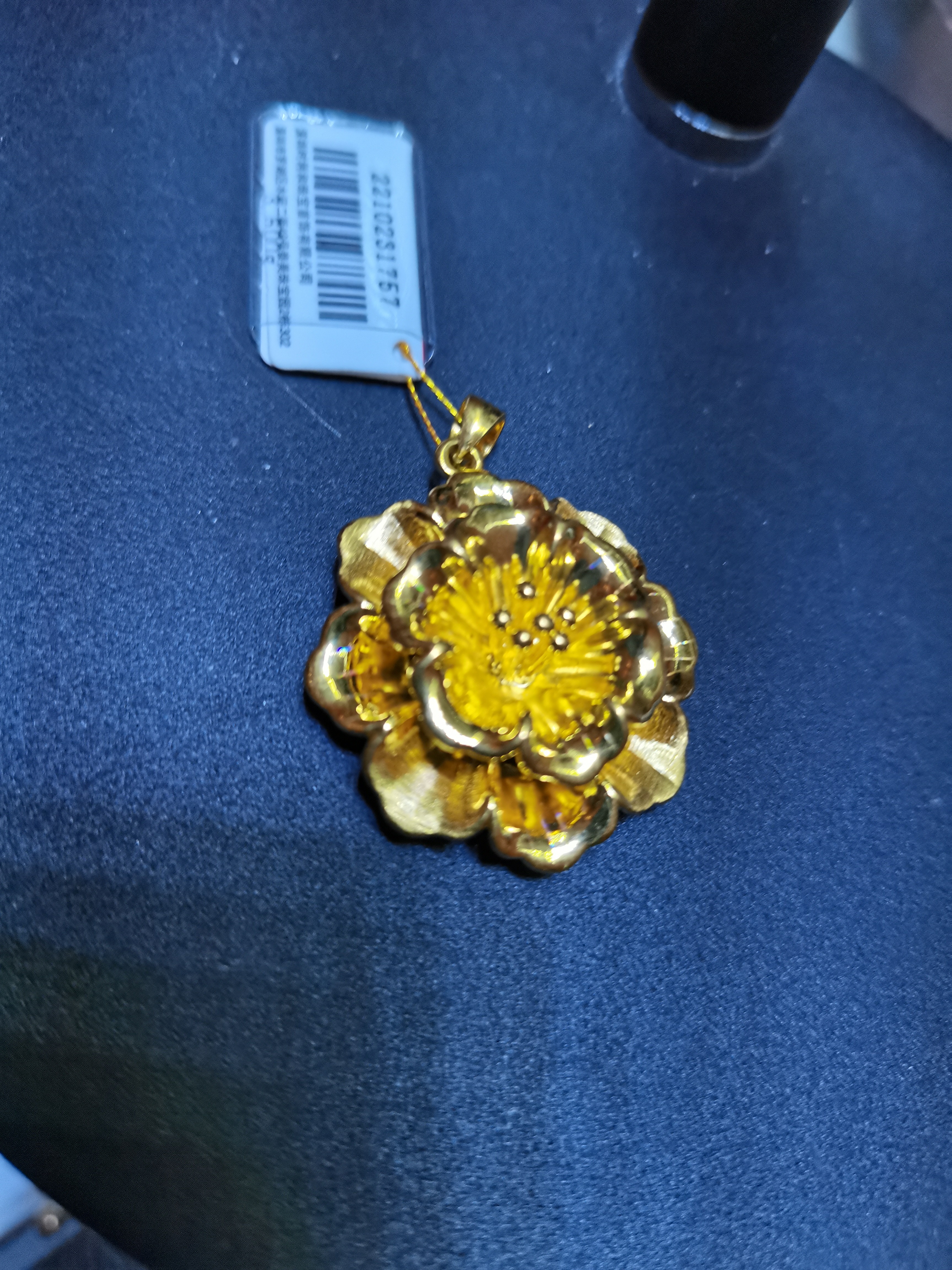 足金3D工艺紫金花吊坠