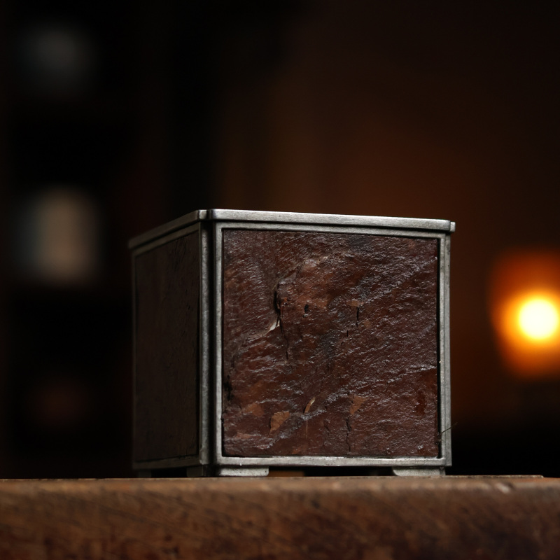 李叁茶生活 岩石古锡四方猫咪建水（古篱S0050）