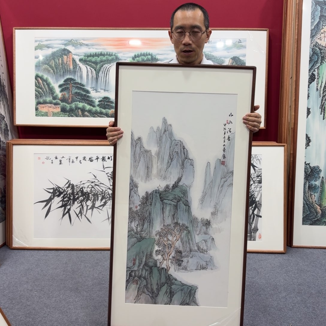 国画带框绘画120/60尺寸