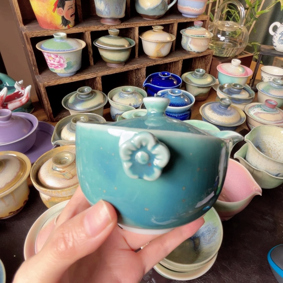 瓷片赴*纯手工柴烧茶器手工制作