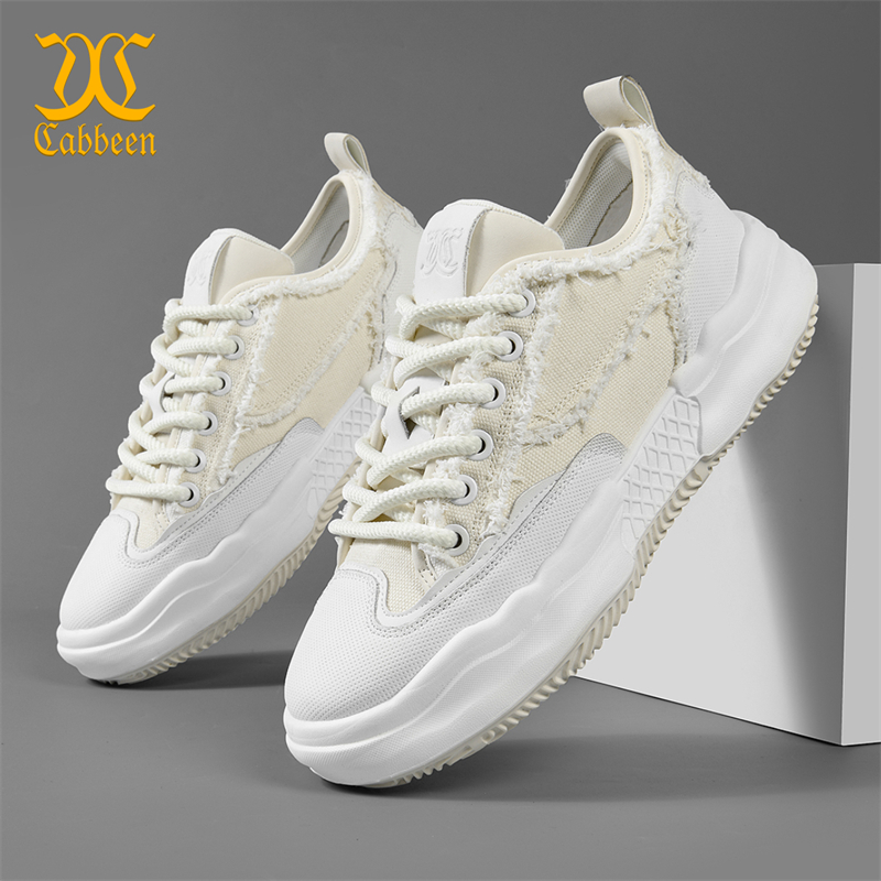 休闲板鞋厚底增高板鞋帆布鞋透气潮流休闲鞋男时尚潮鞋男士休闲鞋