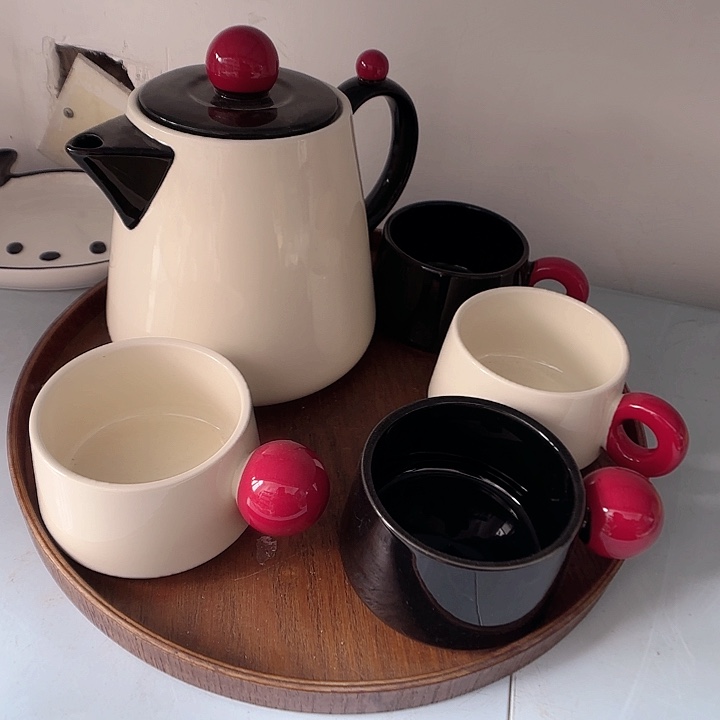 瓷片瑕疵特价陶瓷水壶套装