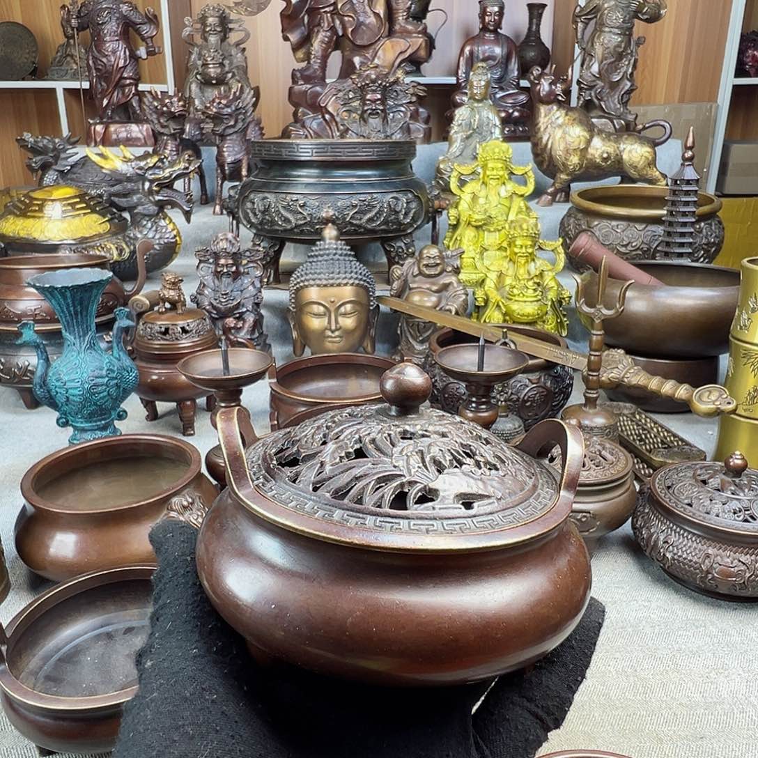 铜香炉铜摆件铜工艺品风水摆件