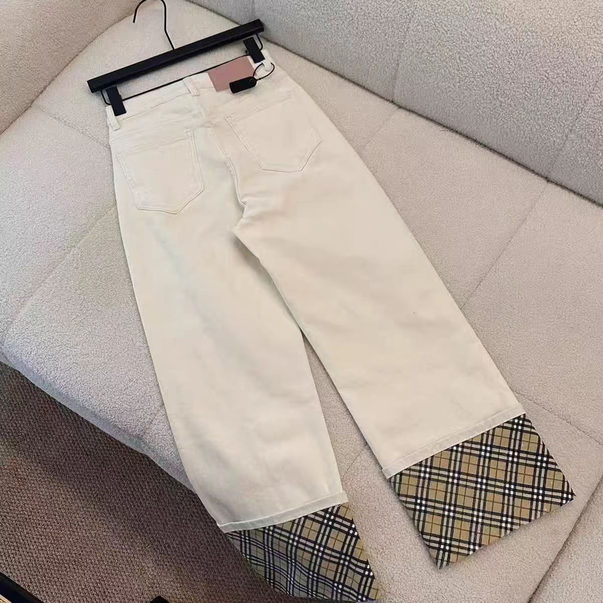 大米丨拼接牛仔裤