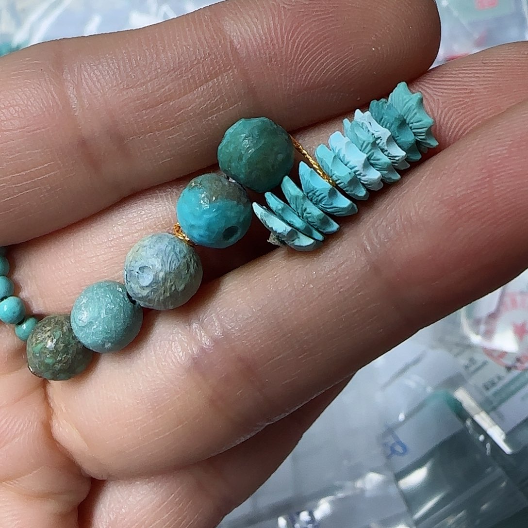 绿松石珠宝半成品未镶嵌