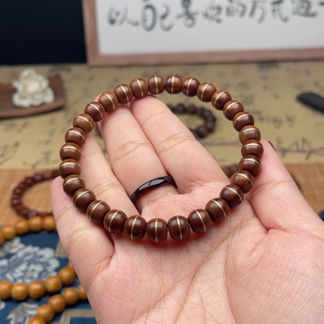 紫金鼠手串一线天9