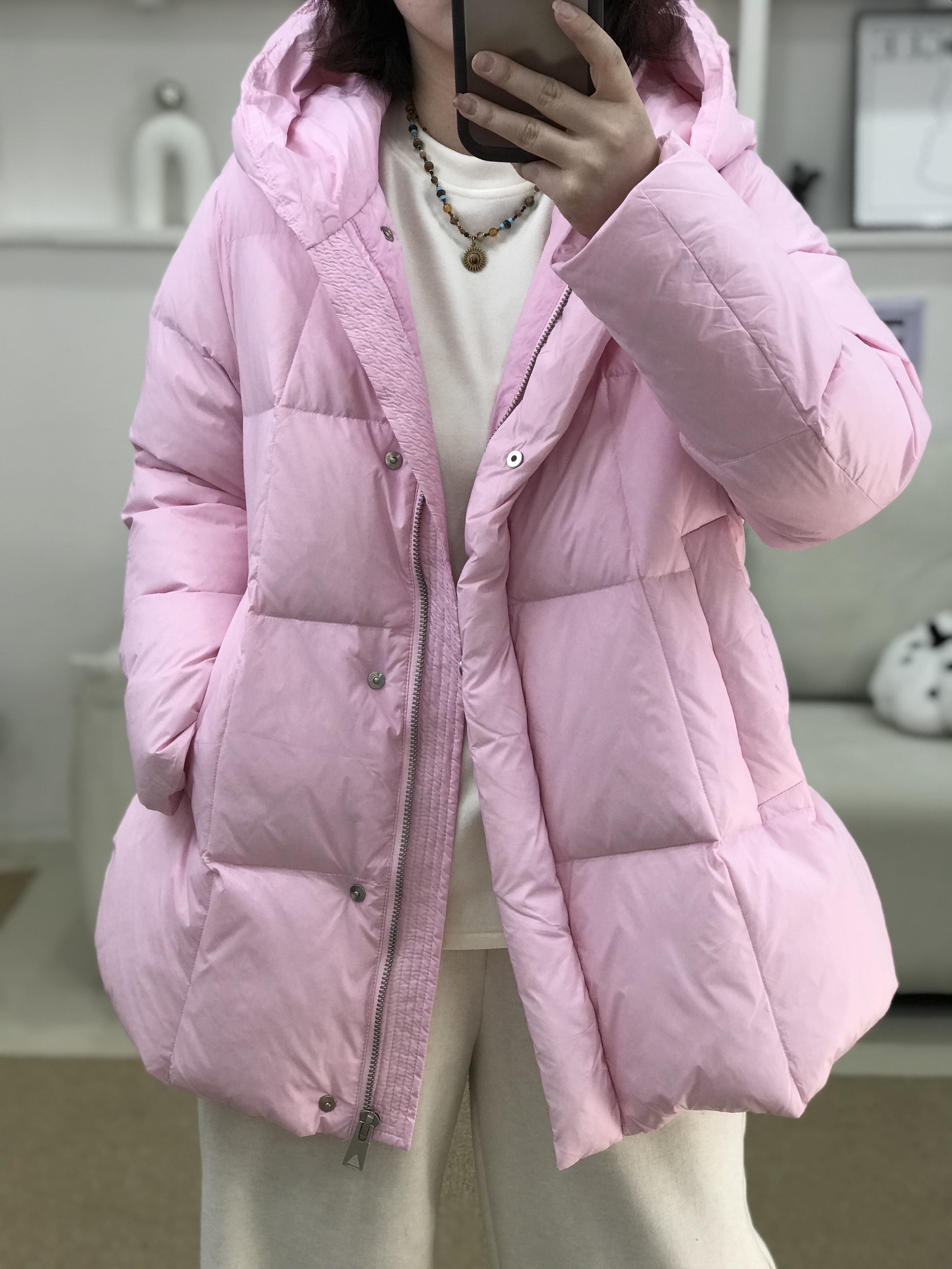 {莹莹推荐}时风5305冬季大码女装简约净版羽绒外套