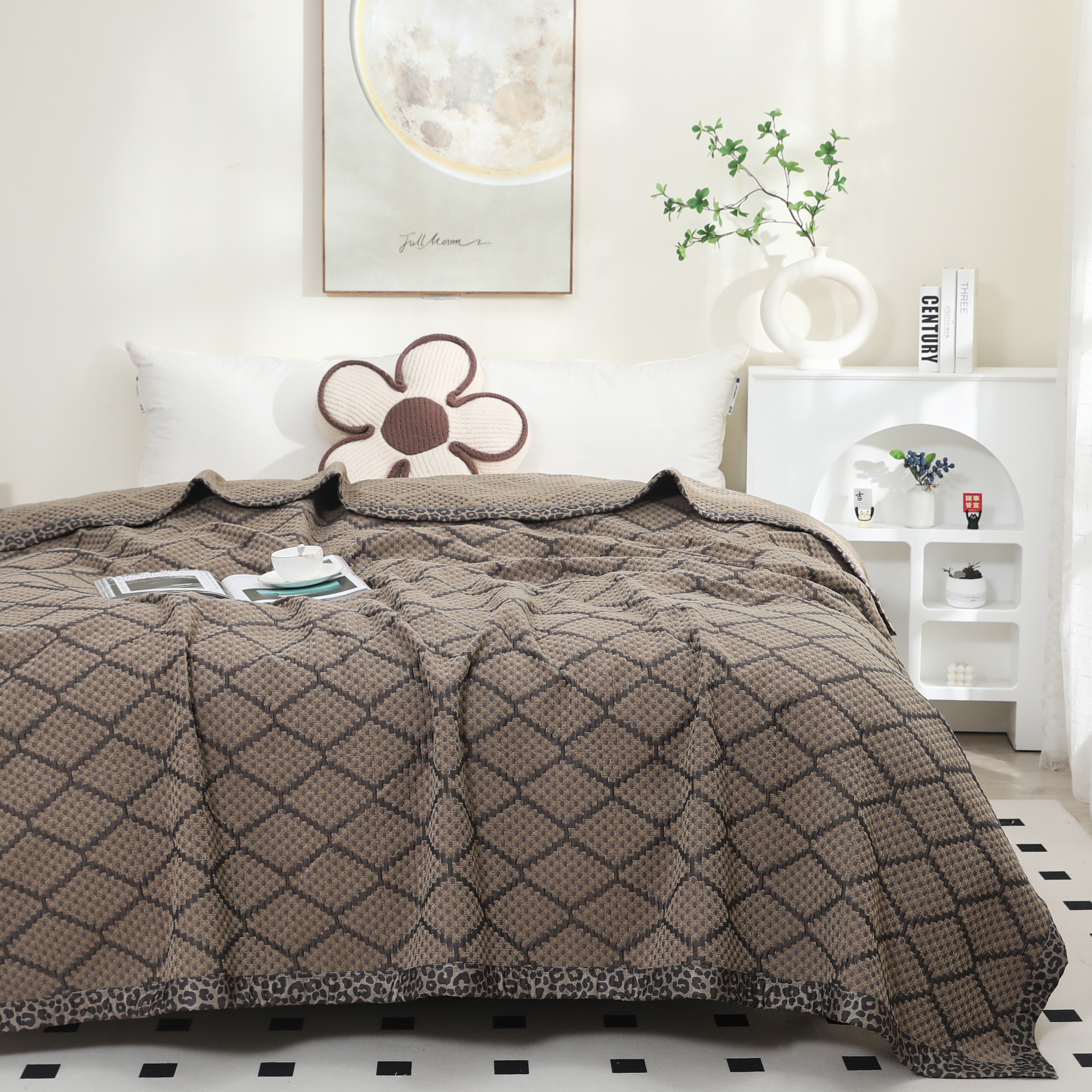 【牛哥福利】简格时光-加厚亲肤高端床盖2*2.3米