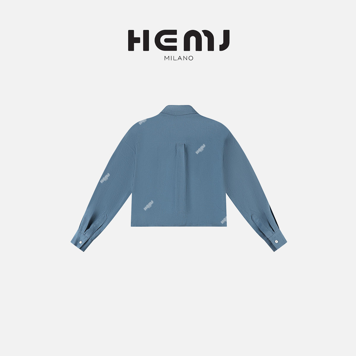 HEMJ 和梦洁100亚麻轻奢polo领气质设计感衬衫 23C18997