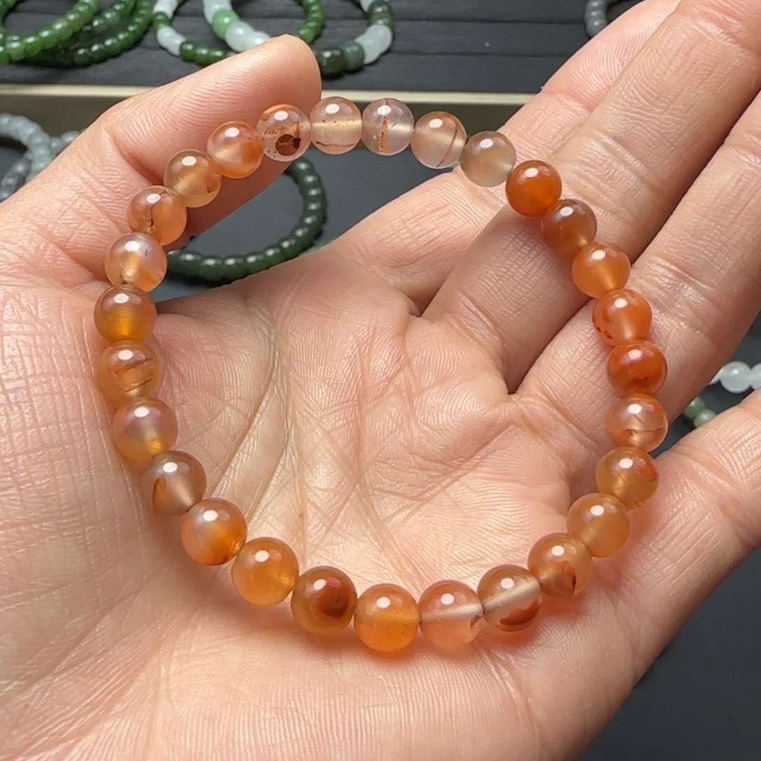 南红玛瑙手链未镶嵌福利