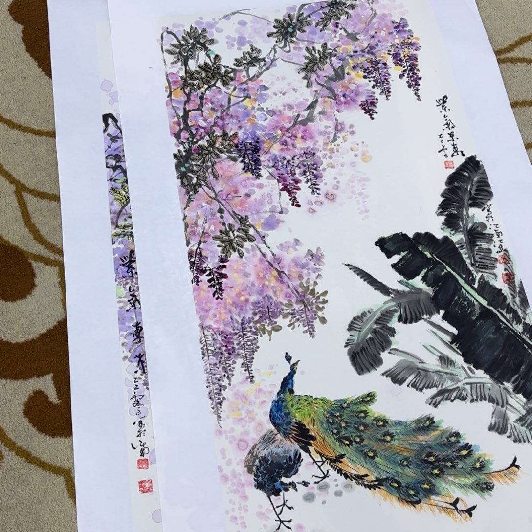 用***6国画国画老师作品刘