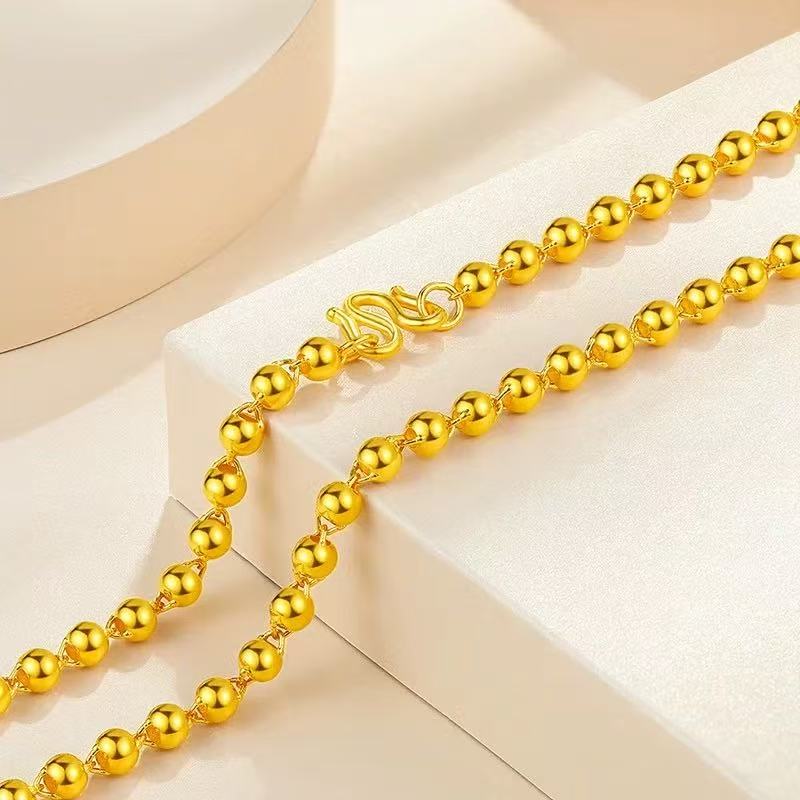 【专柜同款】新款洋气时尚气质百搭古法【卡4M圆珠】项链