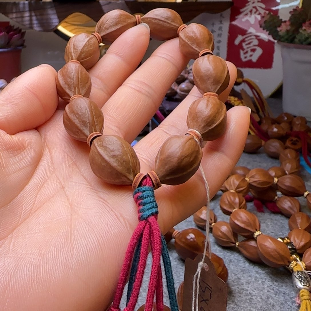 橄榄核手串悟*1524三花梅林铁核