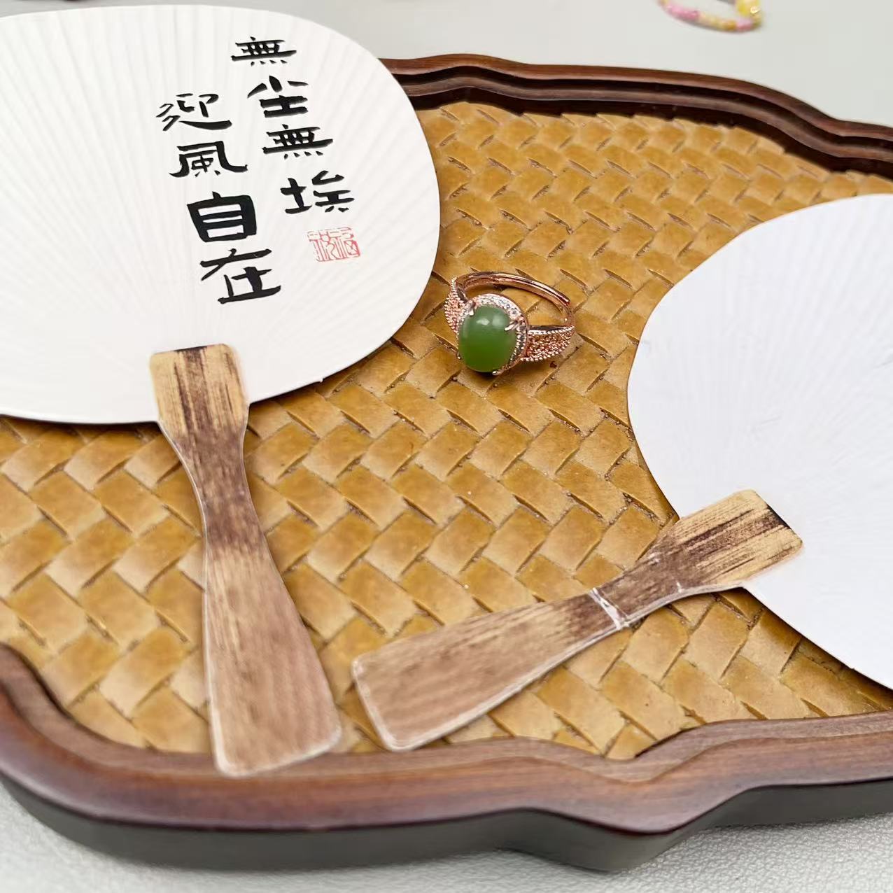 和田玉碧玉戒指 多样性发货拍一发一