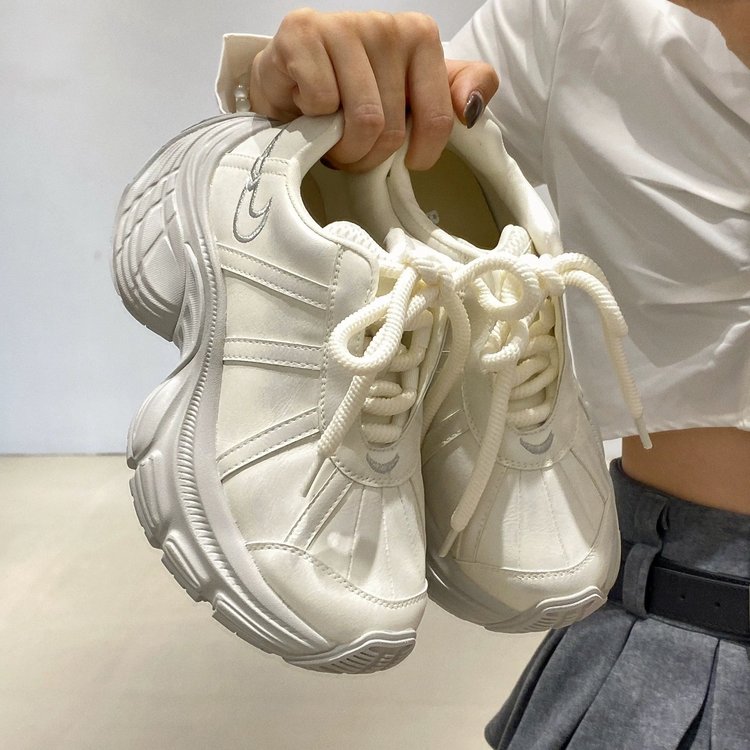 运动鞋老爹鞋女鞋夏季春季百搭小白鞋透气白色小众韩版复古