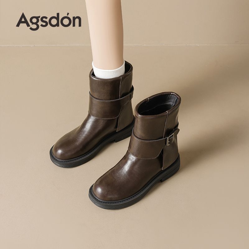 654222厚底马丁靴女2025新款秋季爆款复古时装靴百搭裤管西部靴