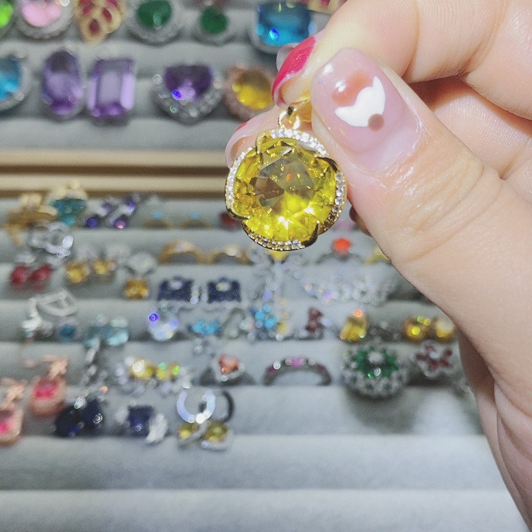 【闪购商品】托帕石耳饰银S925镶嵌