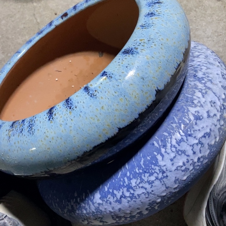 紫砂花盆高14口23瑕疵一对