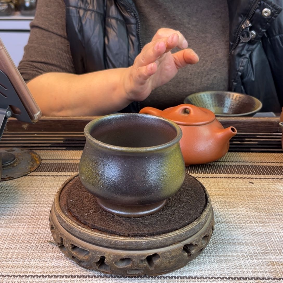 茶壶紫砂底槽清柴烧160cc