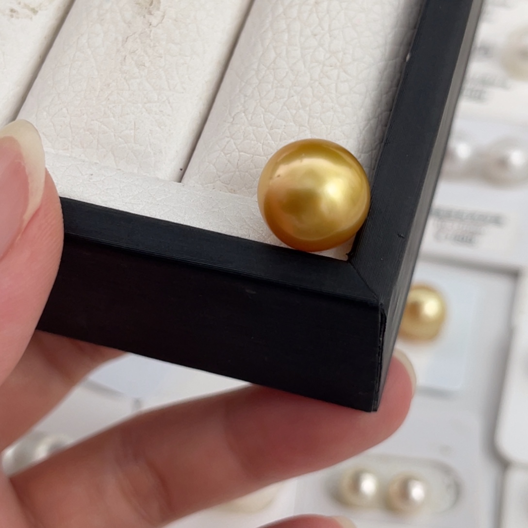 未镶嵌金珠单珠12-13m m海水珍珠